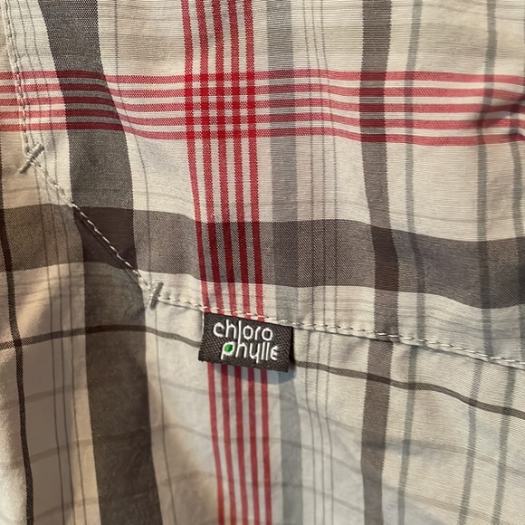 Chlorophylle men shirt, large, grey with red stripes - Picture 2 of 4